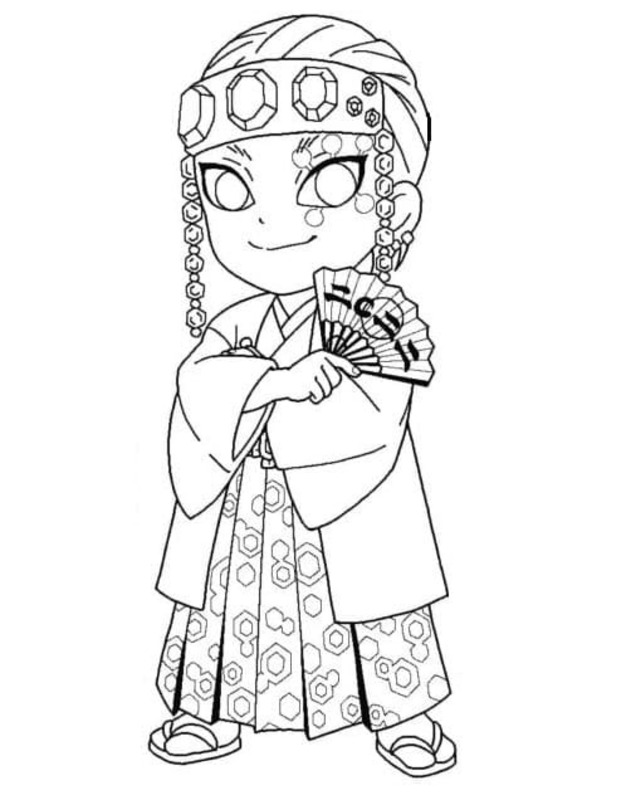 印刷可能 宇髄天元 ぬりえ