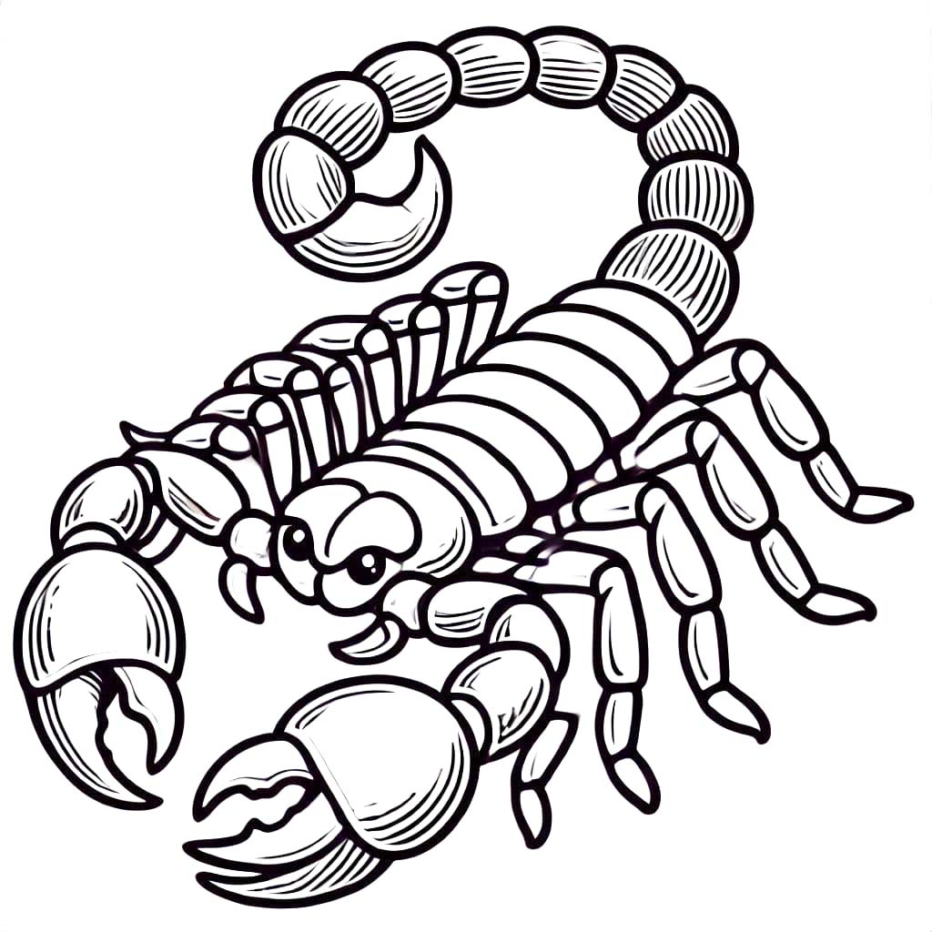 印刷可能 スコーピオン ぬりえ