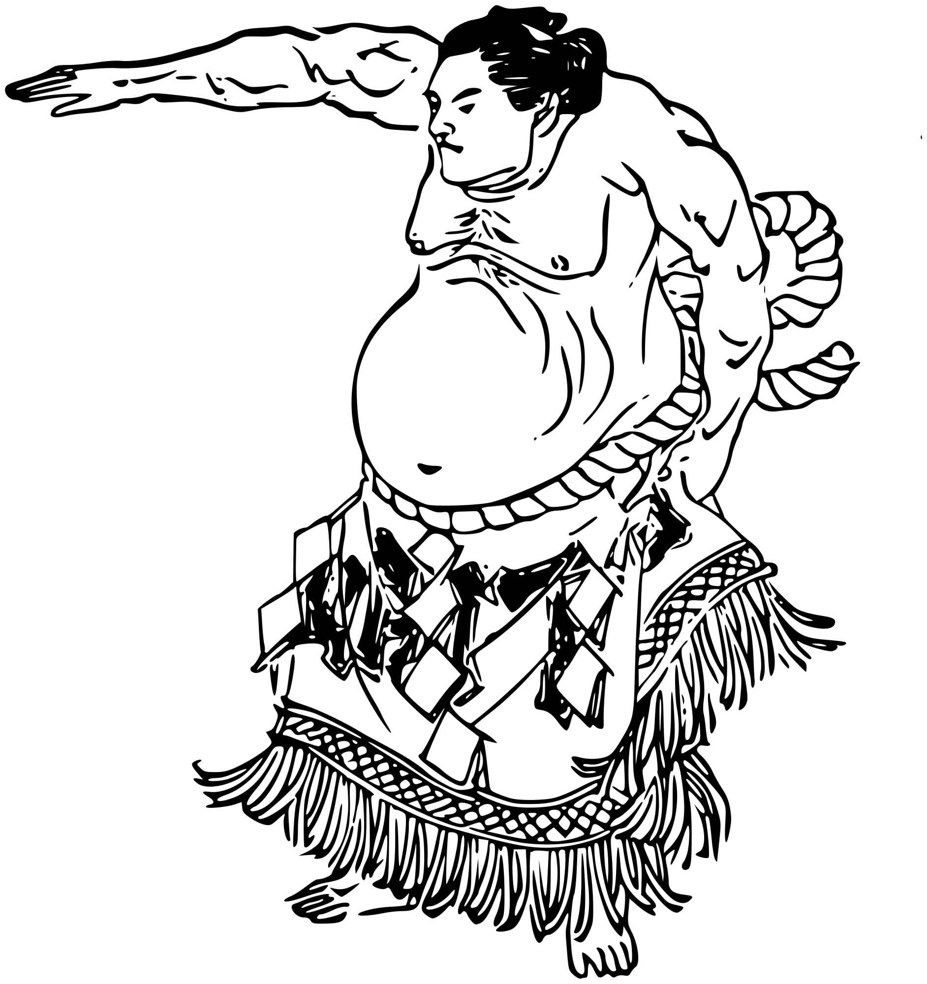 印刷可能 すもう ぬりえ