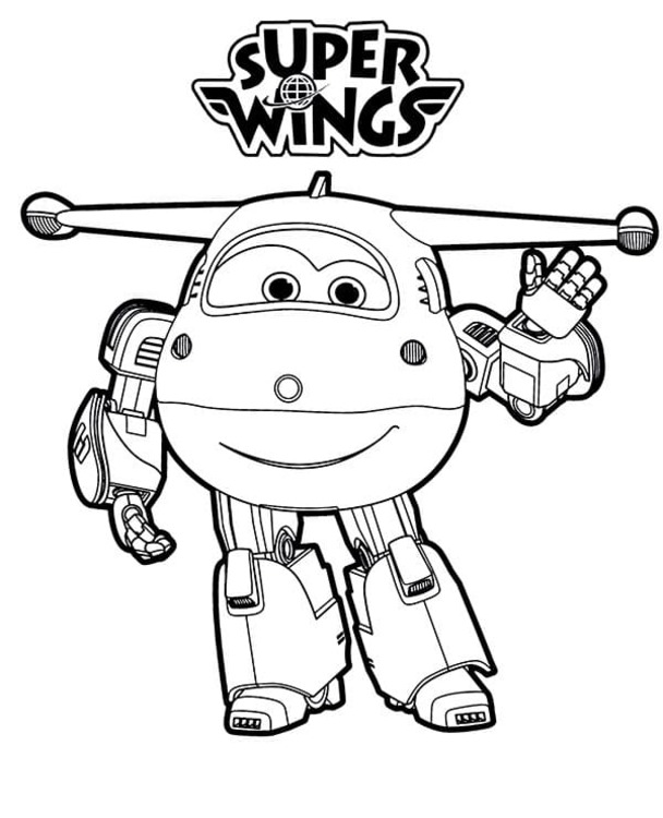 印刷可能 スーパーウィングス 描く ぬりえ