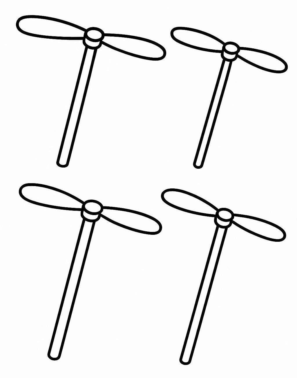 印刷可能 竹とんぼ 描く ぬりえ