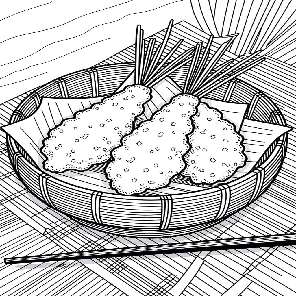 印刷可能 天ぷら ぬりえ