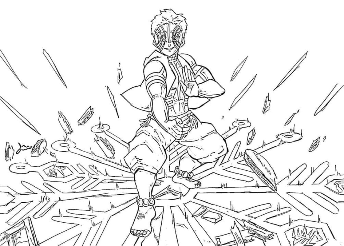 印刷可能 猗窩座 描く ぬりえ