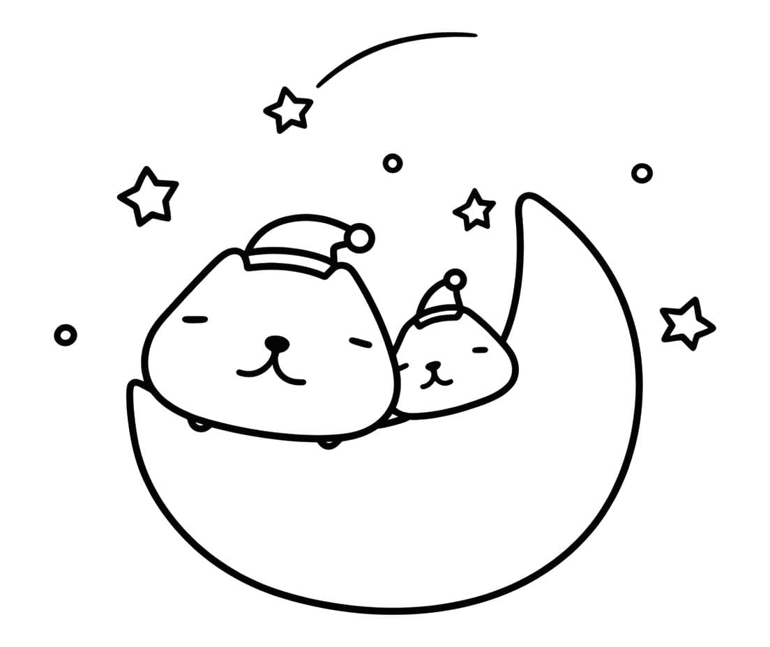 印刷 カピバラさん 描く ぬりえ