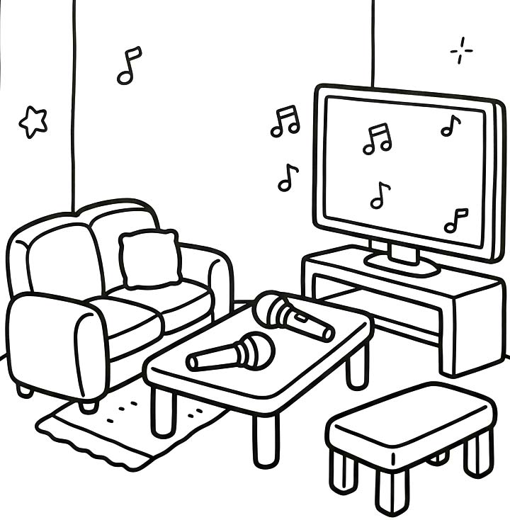 印刷 カラオケ ぬりえ