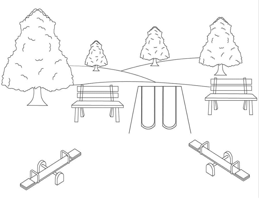 印刷 公園 描く ぬりえ