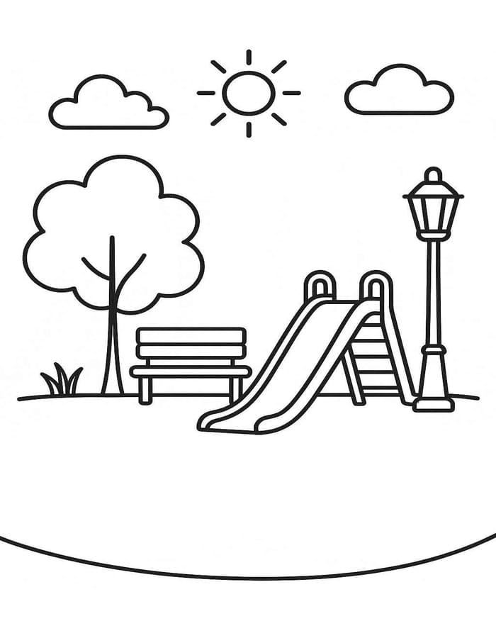 印刷 公園 ぬりえ