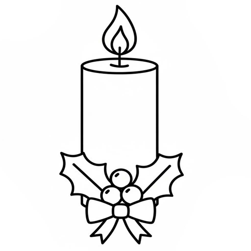 印刷 クリスマスキャンドル ぬりえ