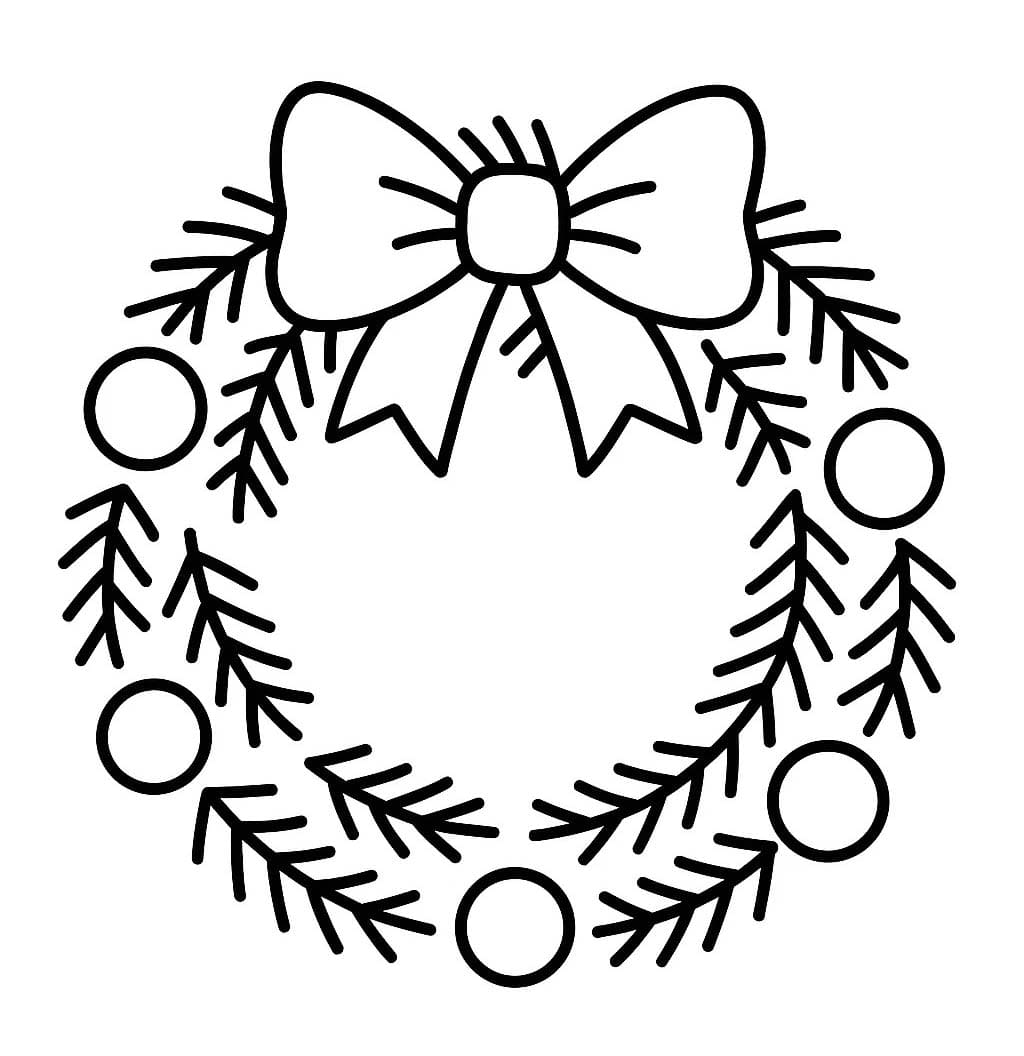 印刷 クリスマスリース ぬりえ