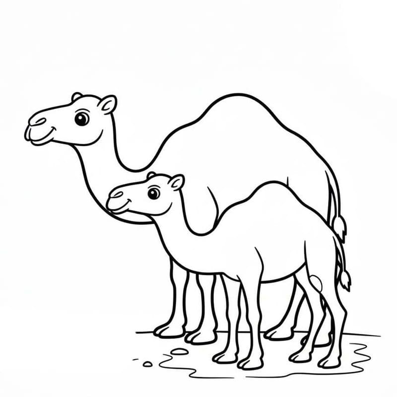 印刷 キャメル 描く ぬりえ