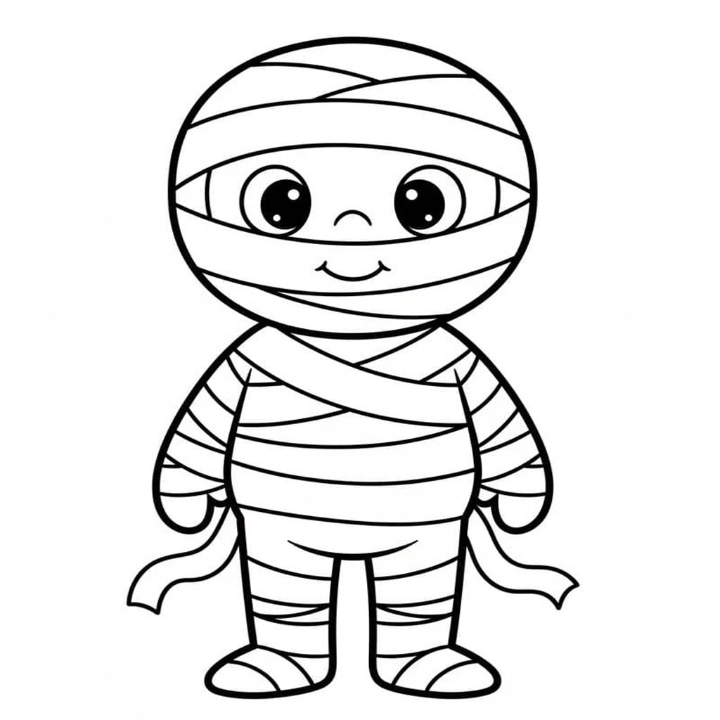 印刷 ミイラ ぬりえ