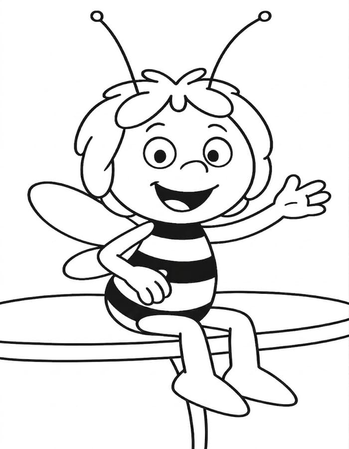 印刷 みつばちマーヤの冒険 描く ぬりえ