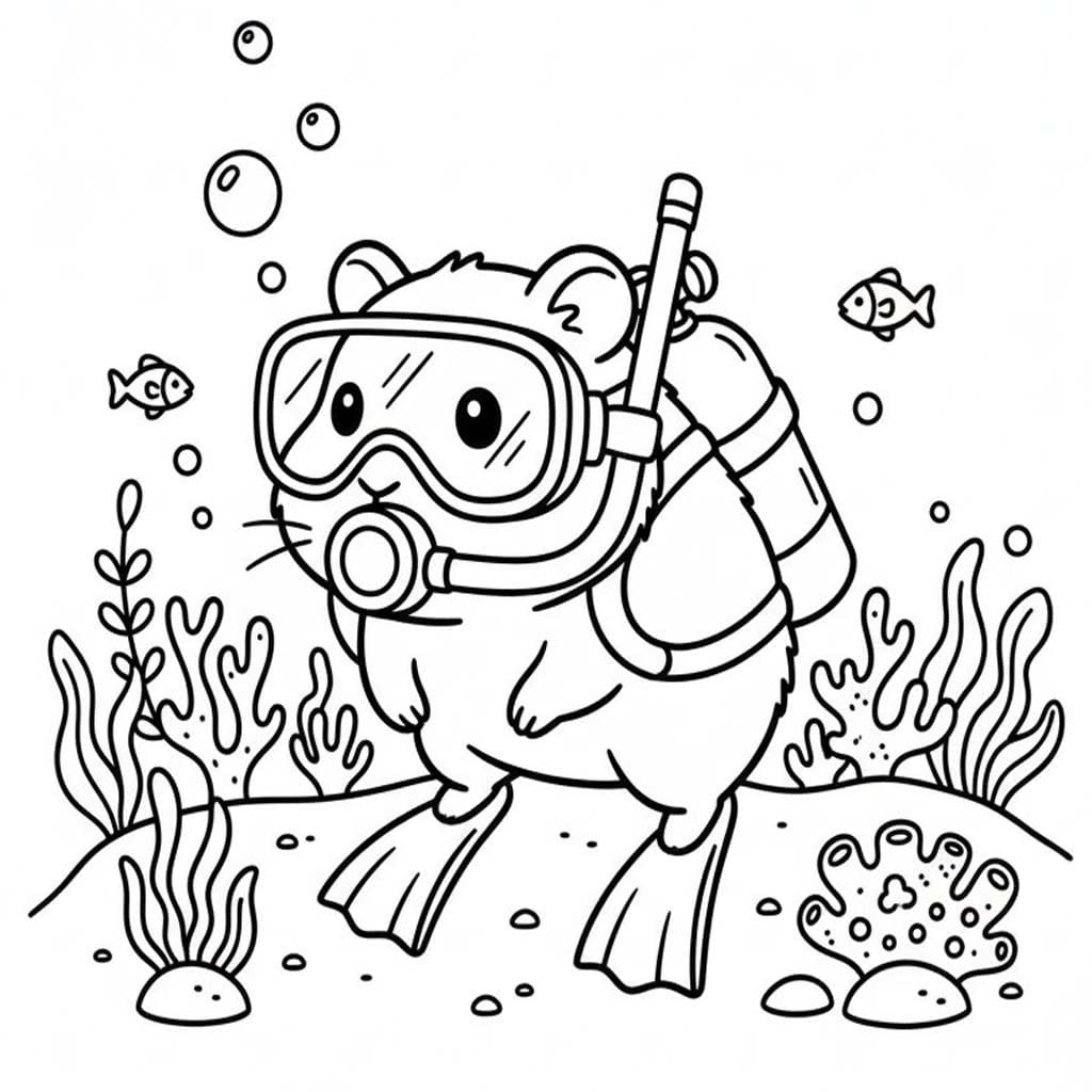 印刷 モルモット ぬりえ