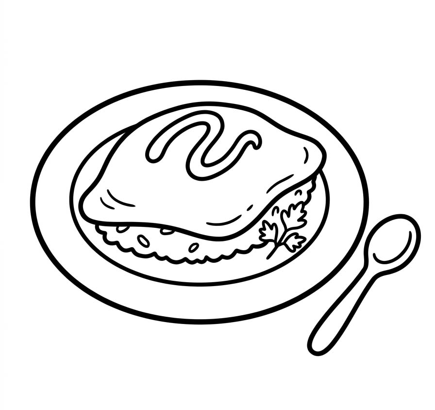 印刷 オムライス ぬりえ