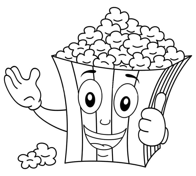 印刷 ポップコーン 描く ぬりえ