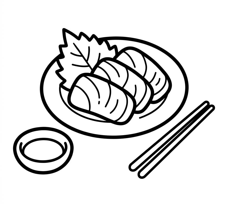 印刷 刺身 ぬりえ