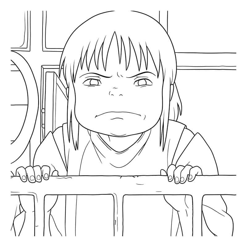 印刷 千と千尋の神隠し ぬりえ