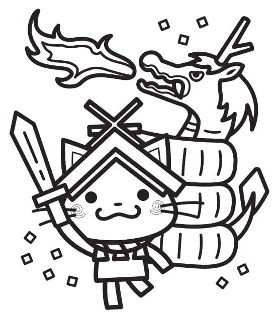 印刷 しまねっこ ぬりえ