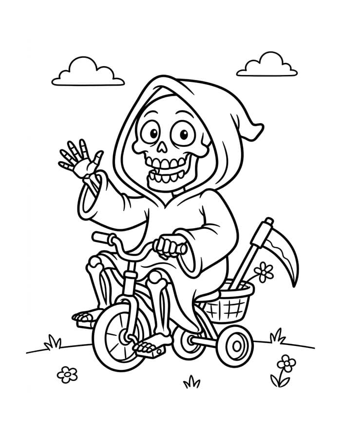 印刷 死神 描く ぬりえ