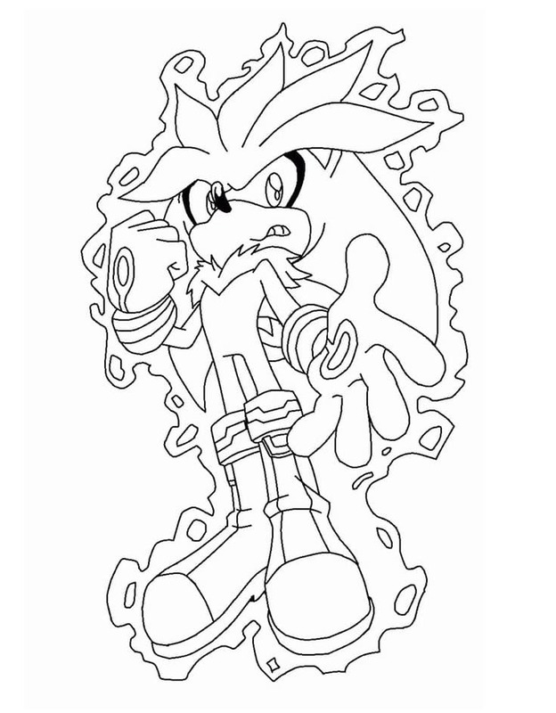 印刷 シルバー・ザ・ヘッジホッグ 描く ぬりえ