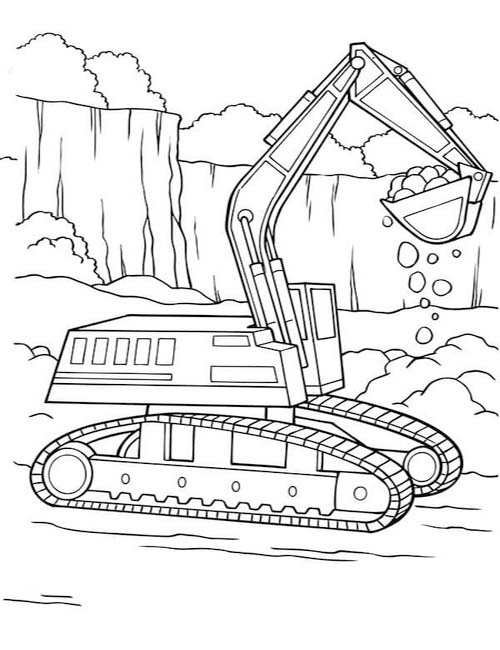 印刷 ショベルカー 描く ぬりえ