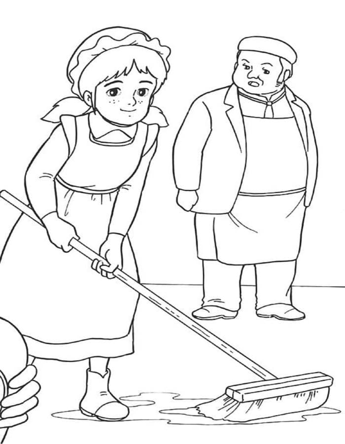 印刷 小公女セーラ 描く ぬりえ
