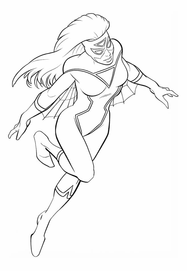 印刷 スパイダーウーマン 描く ぬりえ