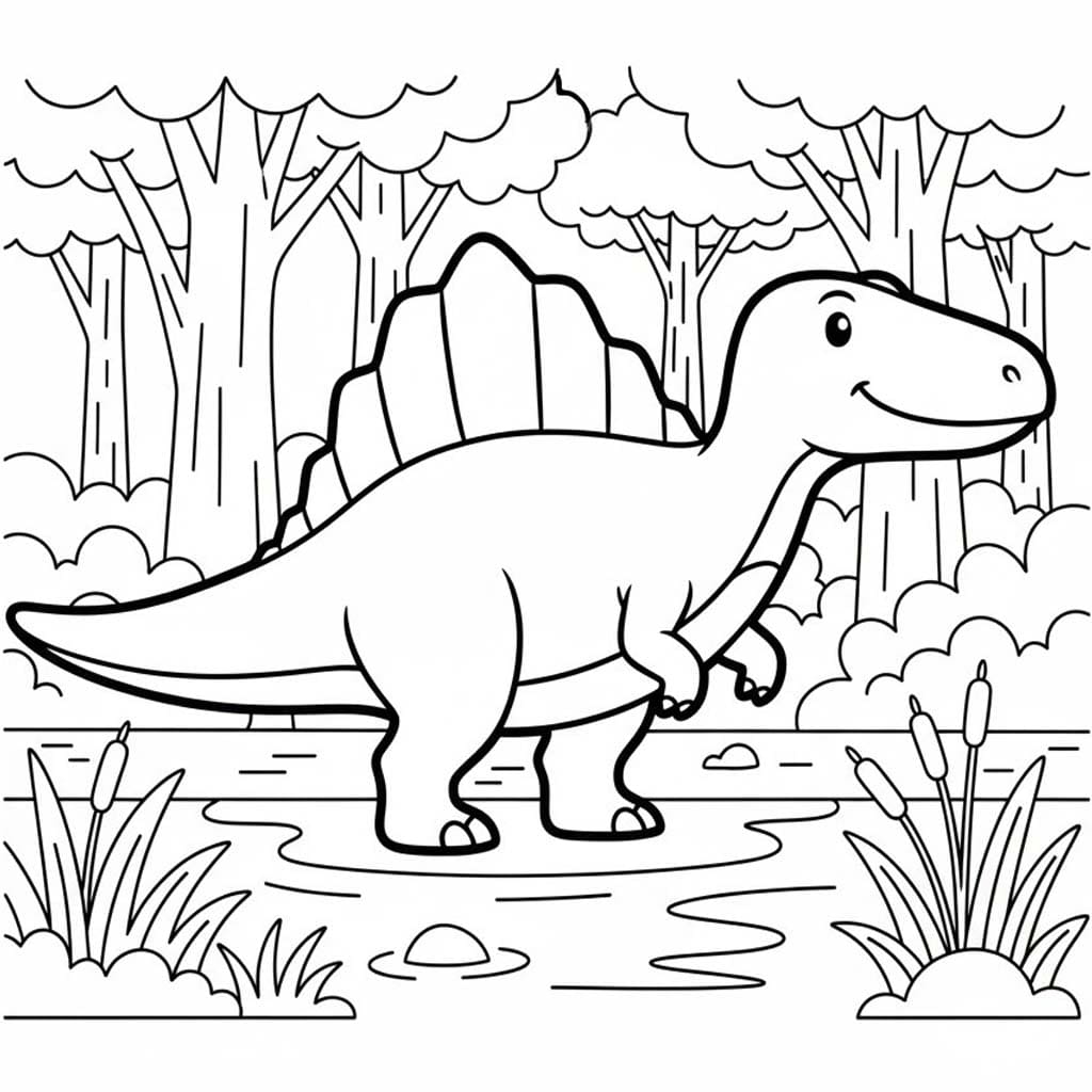 印刷 スピノサウルス ぬりえ