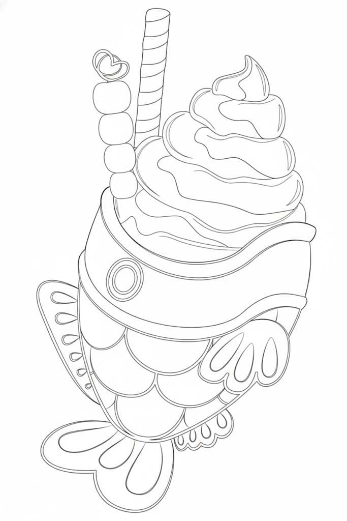 印刷 たい焼き ぬりえ