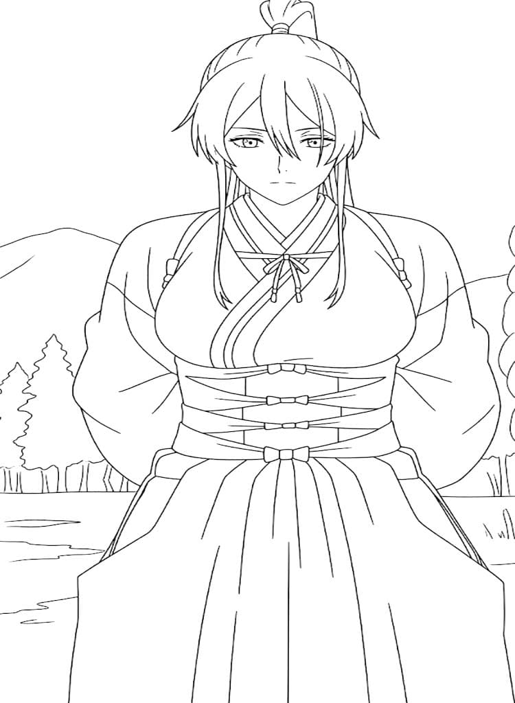 地獄楽 簡単 ぬりえ