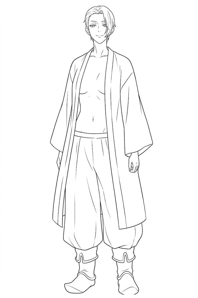 地獄楽 基本的な ぬりえ