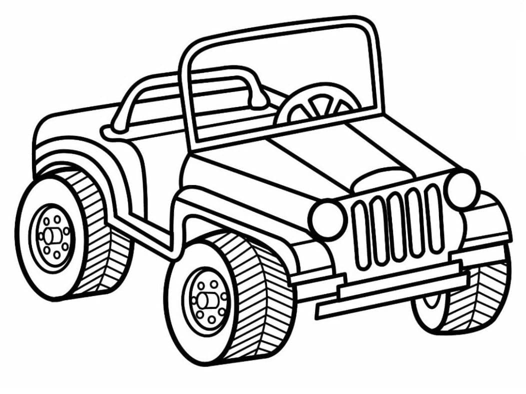 ジープ 描く ぬりえ