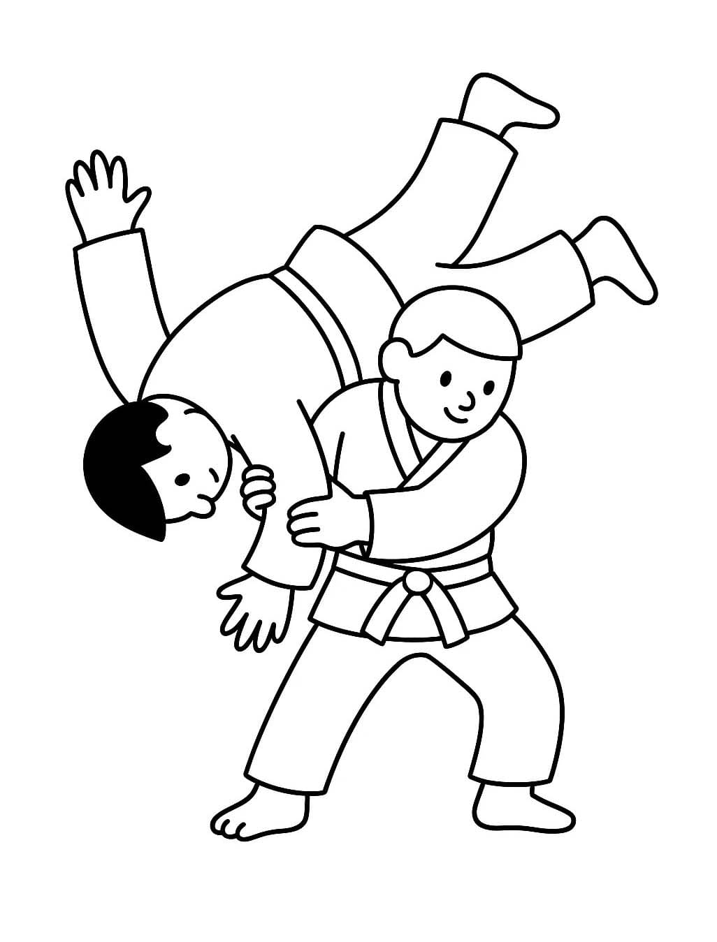 柔道 印刷可能 ぬりえ