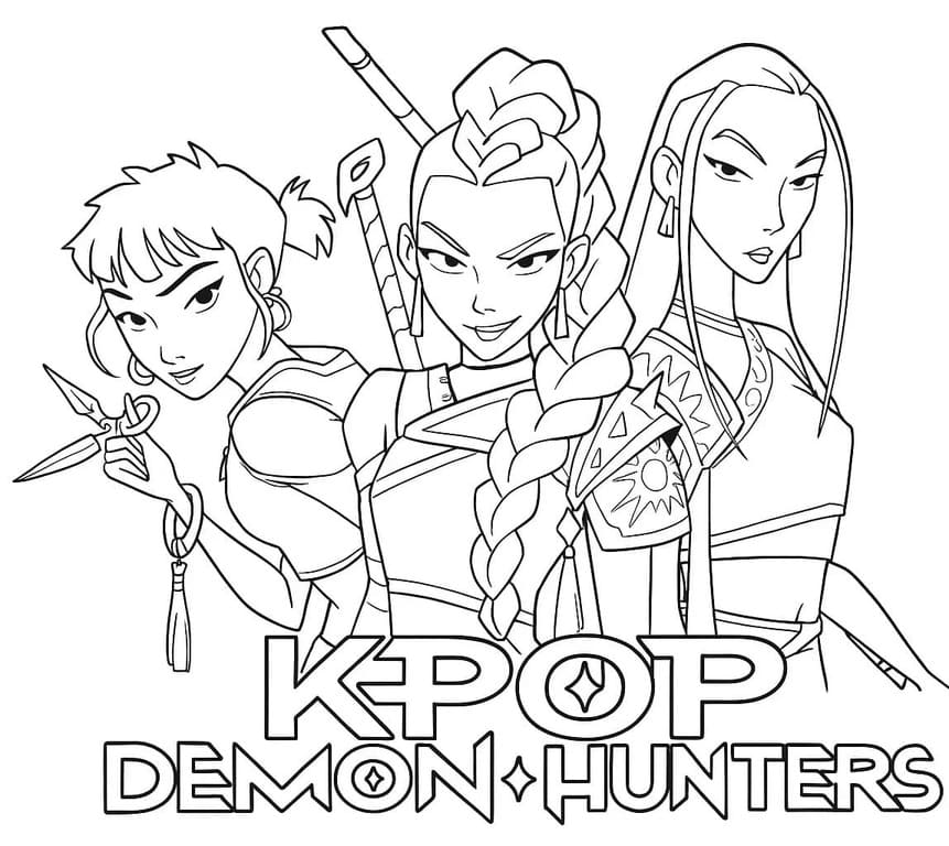 K-POP デーモンハンターズ 画像 ぬりえ