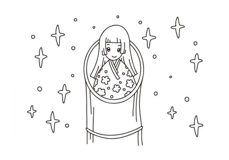 かぐやひめ 11 ぬりえ
