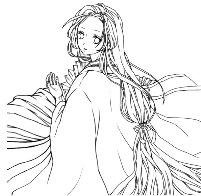 かぐやひめ 16 ぬりえ