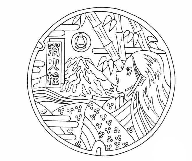 かぐやひめ 18 ぬりえ