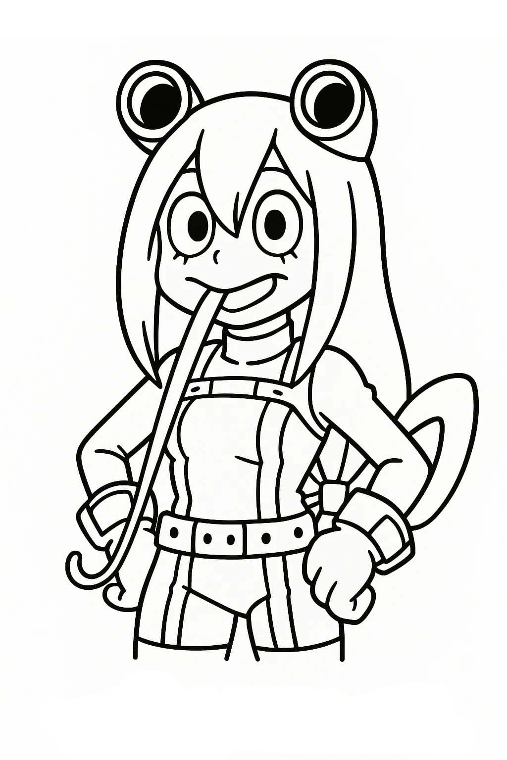 蛙吹梅雨 2 ぬりえ 蛙吹梅雨 2 ぬりえ