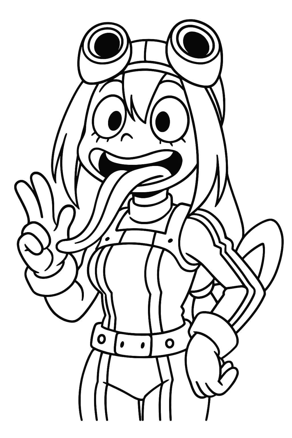 蛙吹梅雨 3 ぬりえ 蛙吹梅雨 3 ぬりえ