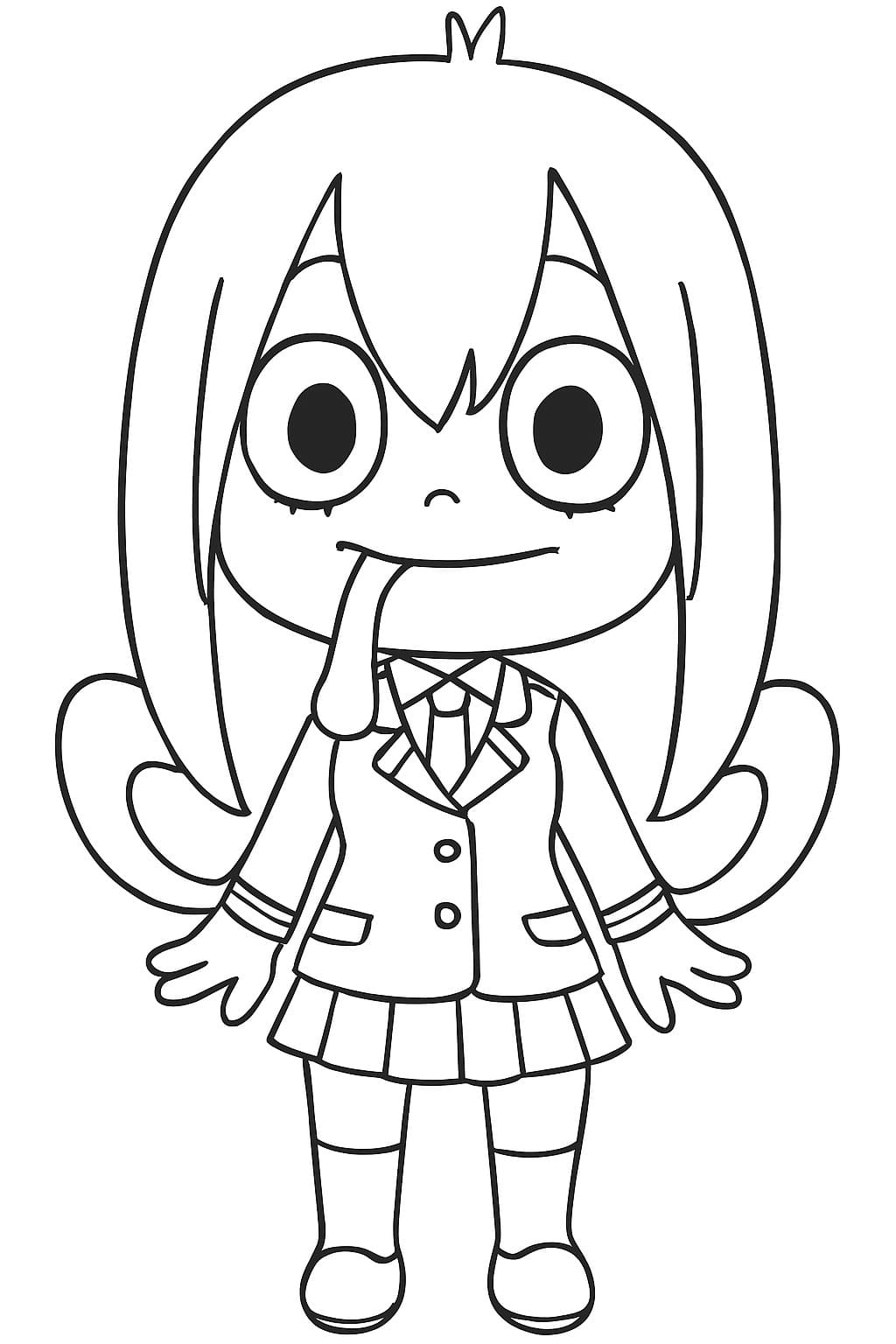 蛙吹梅雨 7 ぬりえ 蛙吹梅雨 7 ぬりえ