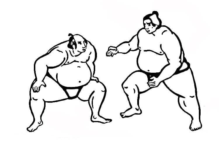 絵画 すもう ぬりえ