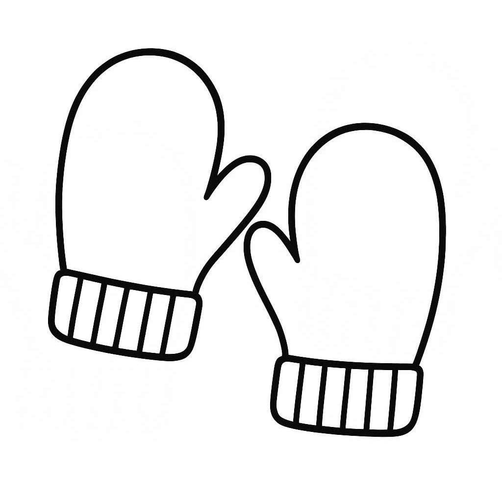 カジュアル ミトン ぬりえ