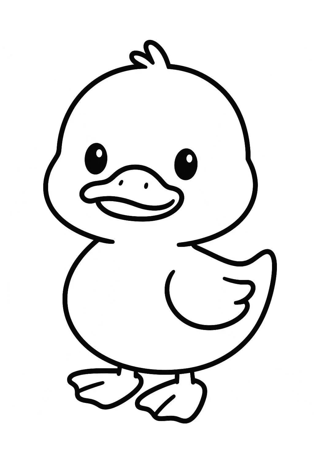 描くアヒル 8 ぬりえ