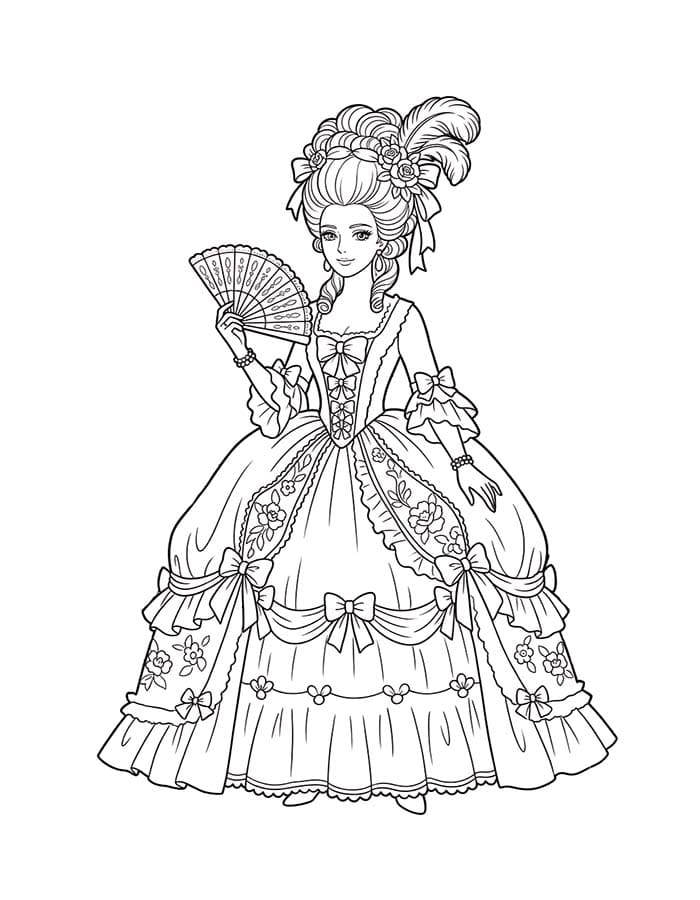 描く アニメプリンセス ぬりえ