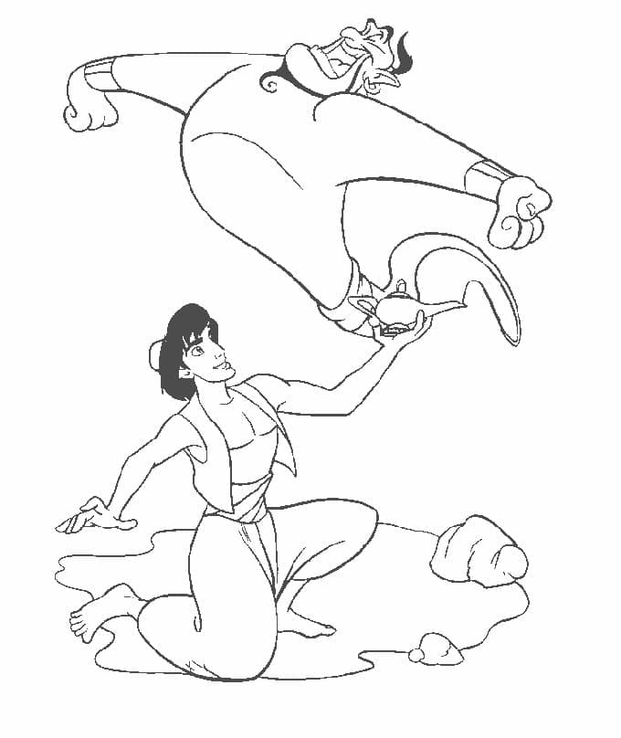 描く アラジン ぬりえ