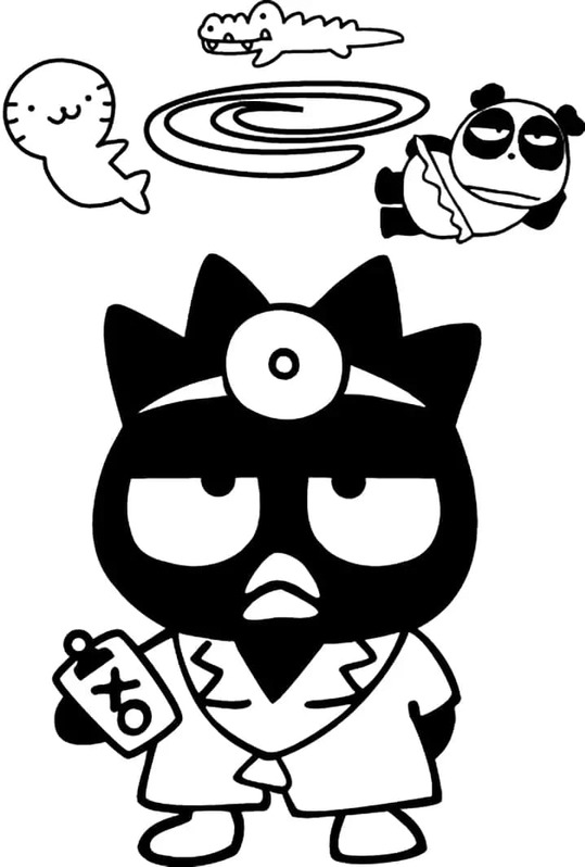 描く バッドばつ丸 ぬりえ