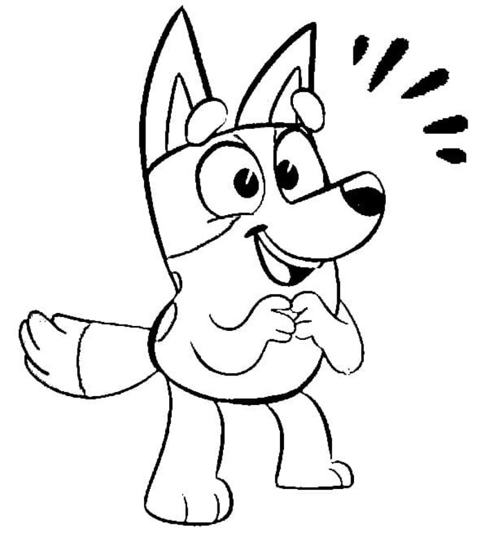 描く ブルーイ ぬりえ