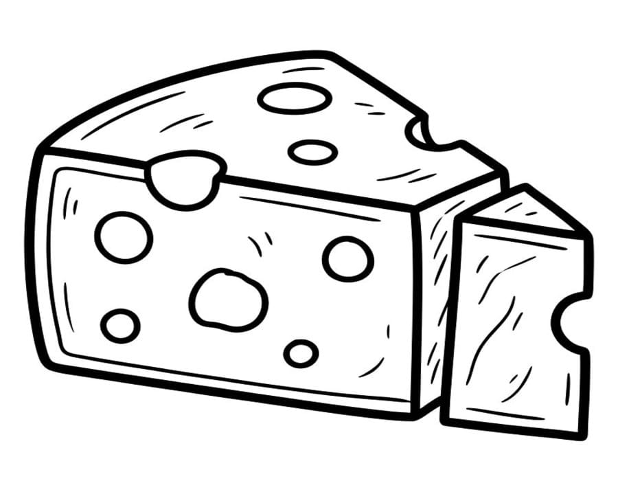 描く チーズ ぬりえ