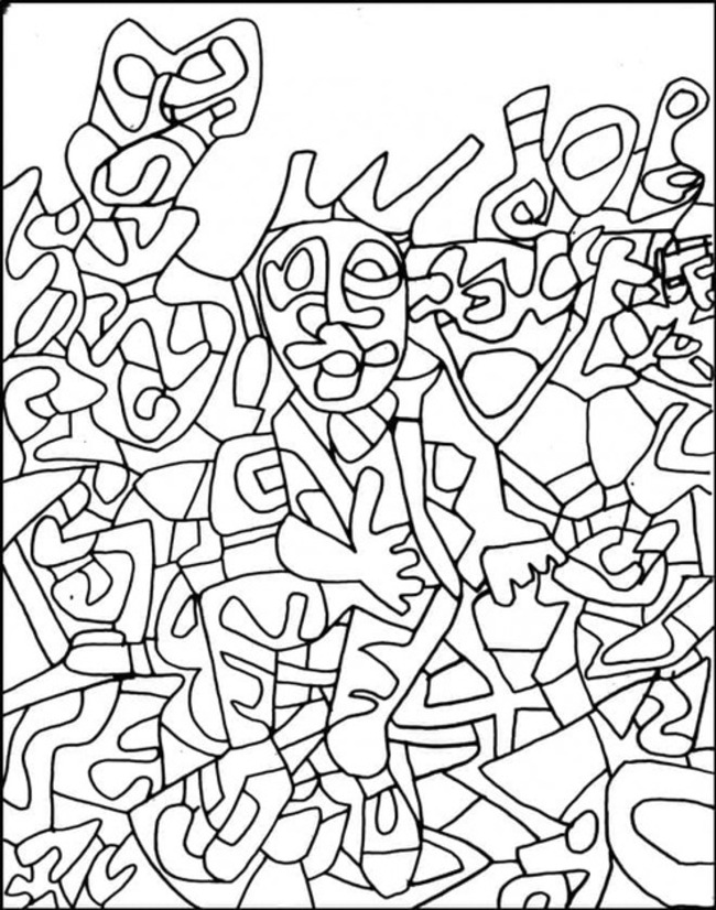 描く抽象的な 印刷可能 ぬりえ