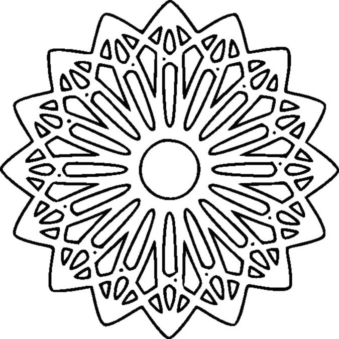 描く抽象的な 単純 ぬりえ